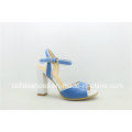 Popular Trendy Square High Heels Lady Leather Sandals